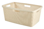 CESTA JUTE 46L - BLANCO ROTO 59X39X25 CM