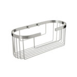 CESTILLO BAÑO OVALADO - 30X11X11,3 CM ALUMINIO BRILLANTE