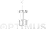 CESTO DUCHA DOBLE CON COLGADOR - 22,5 X 9 X 60 CM