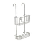 CESTO DUCHA DOBLE CON COLGADOR PARA GRIFO - 28 X 13,5 X 60 CM ALUMINIO