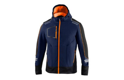 CHAQUETA TECH SOFTSHELL AZUL / NARANJA FLUOR