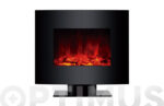 CHIMENEA ELECTRICA CON PIE - FRONTAL CURVO 2000W NEGRO