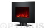 CHIMENEA ELECTRICA CON PIE - FRONTAL CURVO 2000W NEGRO - Imagen 2