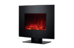 CHIMENEA ELECTRICA CON PIE - FRONTAL CURVO 2000W NEGRO - Imagen 4