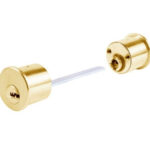 CILINDRO T60 EXTERIOR-INTERIOR, REGULABLE, PARA CERRADURA TS - LATON, 5 LLAVES