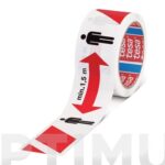 CINTA ADHESIVA SEÑALIZACION TEMPORAL DISTANCIAMIENTO SOCIAL - 50 M X 50 MM