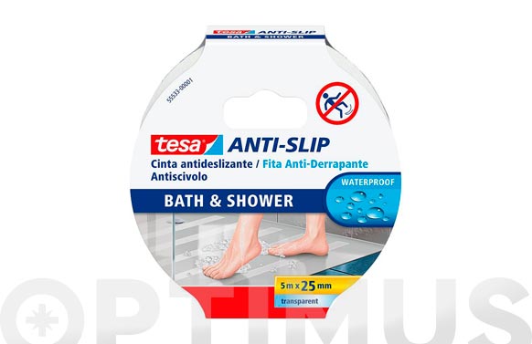126_68e792d6b96e4 CINTA ANTIDESLIZANTE ANTI-SLIP BAÑO - 5 M X 25 MM TRANSPARENTE - Imagen 2