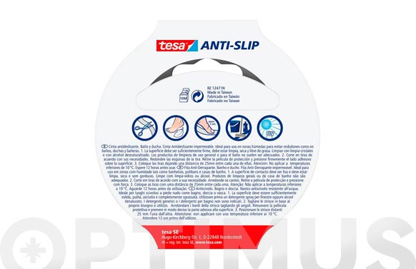 126_68e792d77c71b CINTA ANTIDESLIZANTE ANTI-SLIP BAÑO - 5 M X 25 MM TRANSPARENTE - Imagen 3