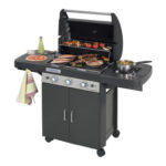 BARBACOA A GAS 3 QUEMADORES + HORNILLO PLUS DARK - 9.600 + 2.300 W