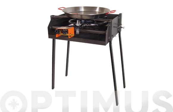 BARBACOA CARBON-LEÑA RECTANGULAR SOPORTE PAELLERO - Imagen 3