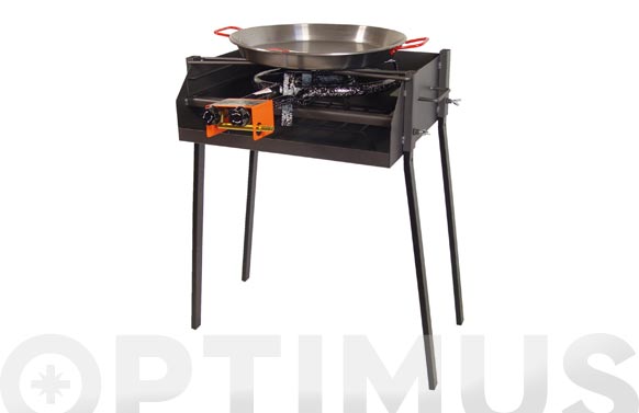 BARBACOA CARBON-LEÑA RECTANGULAR SOPORTE PAELLERO - Imagen 5