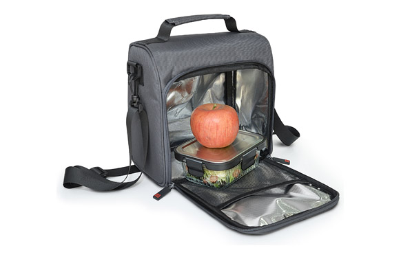 126_68e96b95229af BOLSA PORTA ALIMENTOS PREMIUM - GRIS + 2 CONTENEDORES NEWS 370ML + 640ML - Imagen 3