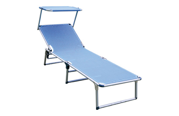 126_68e96d1e30c71 CAMA PLAYA CON PARASOL - ALUMINIO FIBRELINE AZUL - Imagen 1