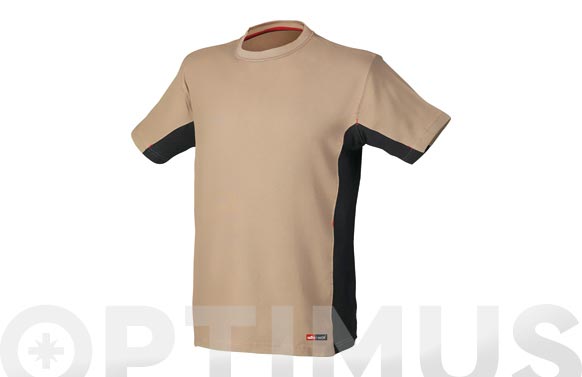 126_68e96d24c622f CAMISETA STRETCH BEIGE - Imagen 1