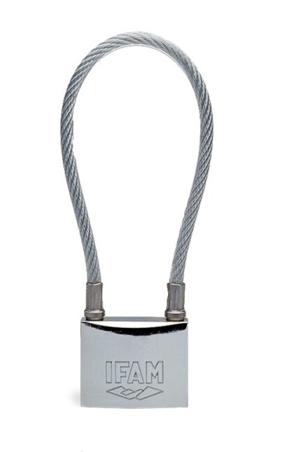 CANDADO ARCO LARGO CON CABLE - INOX