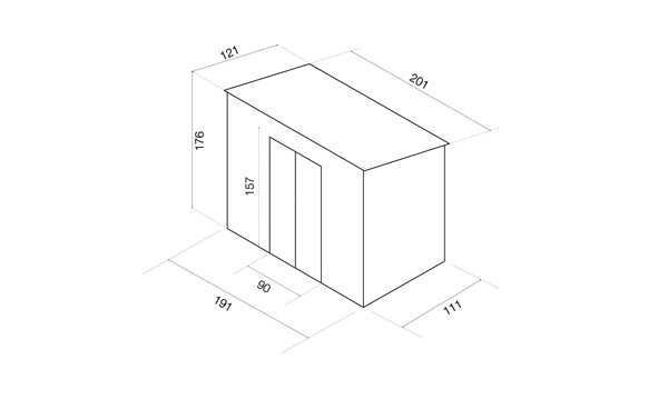 KIS12909_1 CASETA METALICA BUCKINGHAM VERDE 2,43 M² - 201 X 1221 X A176 CM - Imagen 3