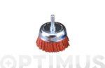 CEPILLO TAZA NILON ABRASLON ROJO ESPIGA 6 MM