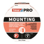 CINTA DOBLE CARA MOUNTING PRO ESTUCOS/PAPEL/PARED - 5 M X 19 MM PERMANENTE