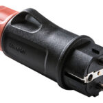 CLAVIJA TT 16A-250V - NEGRO CON PRENSAESTOPA