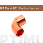 CODO 90º MACHO-HEMBRA COBRE