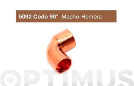 CODO 90º MACHO-HEMBRA COBRE