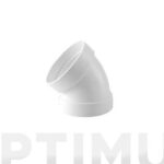 CODO ESTANCO 45º ALUMINIO BLANCO