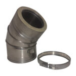 CODO ESTUFA PELLET PARED DOBLE INOX 316L - Ø80 MM 45º