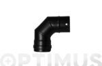 CODO ESTUFA PELLET SIMPLE VITRIFICADO MATE - Ø80 MM 90º - Imagen 2