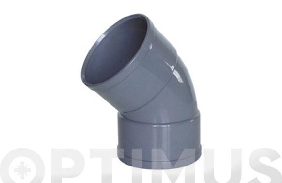 126_68ec0ab194140 CODO HEMBRA-HEMBRA 45º PVC EVACUACION - Imagen 1