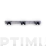 COLGADOR 3 ESCOBAS ADHESIVO - CROMADO/MATE