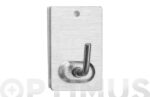 COLGADOR ADHESIVO 1 GANCHO ACERO INOXIDABLE