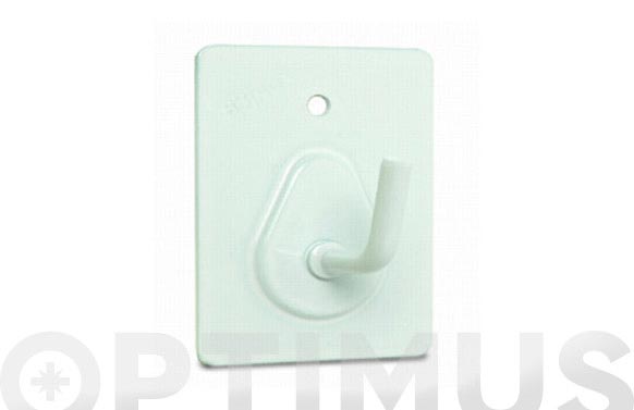 126_68ed0e62ec234 COLGADOR ADHESIVO BLANCO 2 UDS - 36 X 53 MM - Imagen 1