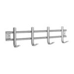 COLGADOR CON TORNILLOS 4 GANCHOS ACERO INOXIDABLE - INOX