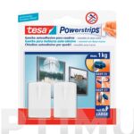 COLGADOR POWERSTRIPS CUADROS - BLANCO BLISTER 2 + 4 TIRAS