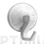 COLGADOR VENTOSA 1 GANCHO PLASTICO ARTICULADO - BLANCO 2 UNIDADES