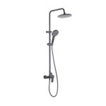 COLUMNA DE DUCHA CORAL MONOMANDO - NEGRO CON ROCIADOR REDONDO