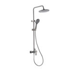 COLUMNA DUCHA CORAL MONOMANDO - TITANIO CON ROCIADOR REDONDO