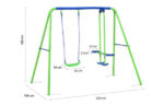 COLUMPIO INFANTIL METAL 1 ASIENTO + 1 BALANCIN - 220 X 140 X182 CM - Imagen 2