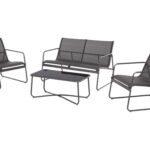 CONJUNTO CAFE ACERO TEXTILENE