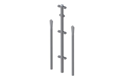 CONJUNTO POSTE REFUERZO GALVANIZADO