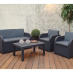 CONJUNTO RATAN RESINA ANTRACITA