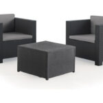 CONJUNTO RATAN RESINA DIVA TETE A TETE - ANTRACITA