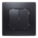 CONMUTADOR DOBLE NEGRO - SERIE NILOE