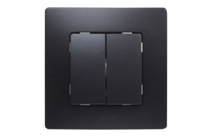CONMUTADOR DOBLE NEGRO - SERIE NILOE