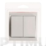 CONMUTADOR DOBLE SUPERFICIE 10A - BLANCO