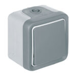 CONMUTADOR SUPERFICIE GRIS IP55 - PLEXO