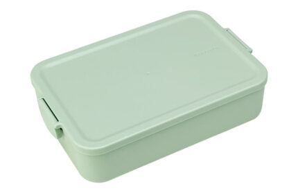 CONTENEDOR DE ALIMENTOS GRANDE CON DIVISIONES - VERDE JADE