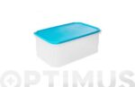 CONTENEDOR HERMETICO 4,7 L - RECTANGULAR TURQUESA