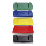 CONTENEDOR SELECTIVO VERDE PEDAL Y RUEDAS - 120 L