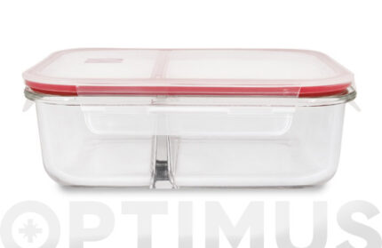 CONTENEDOR VIDRIO RECTANGULAR DIVIDIDO